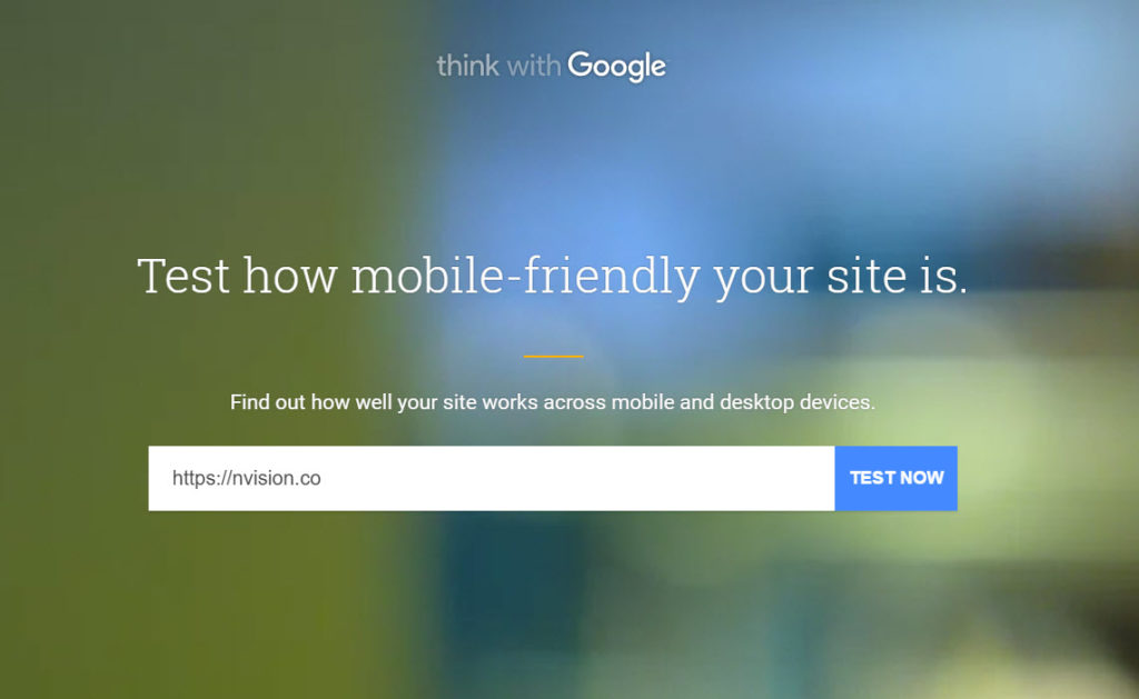 Google's Mobile Friendly Testing Tool