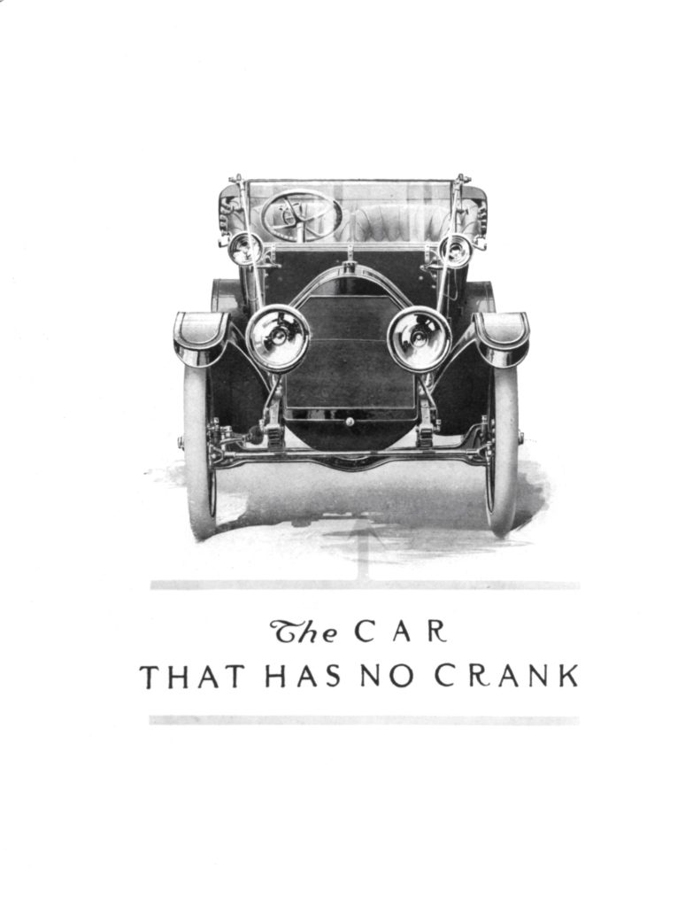 feature-based print ad for the 1912 Cadillac