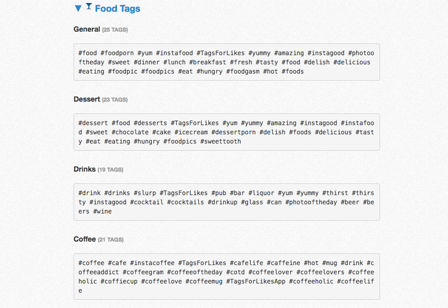 hashtag strategy - do not use hashtag generating apps