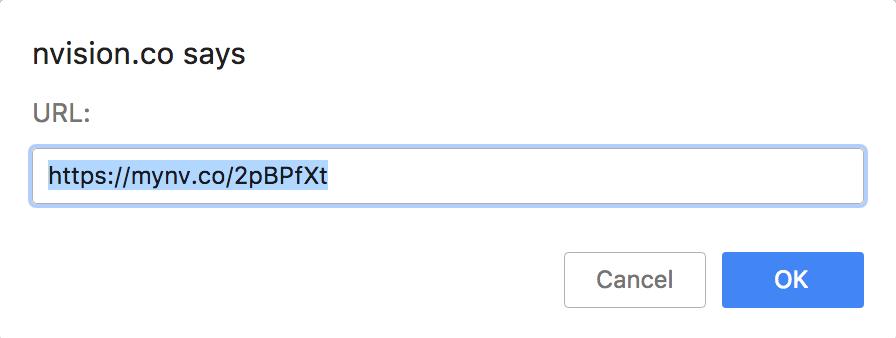 Bitly's generated branded short link