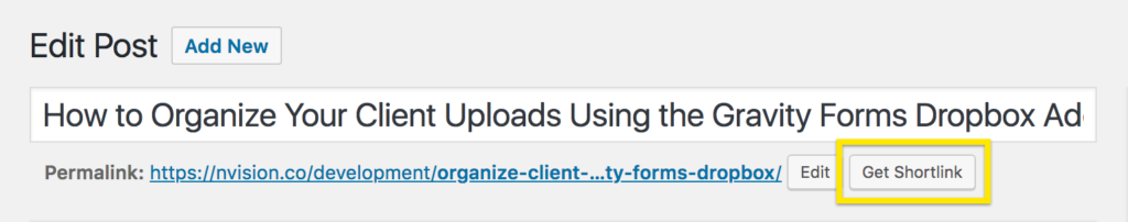 Generate branded shortlink for psot