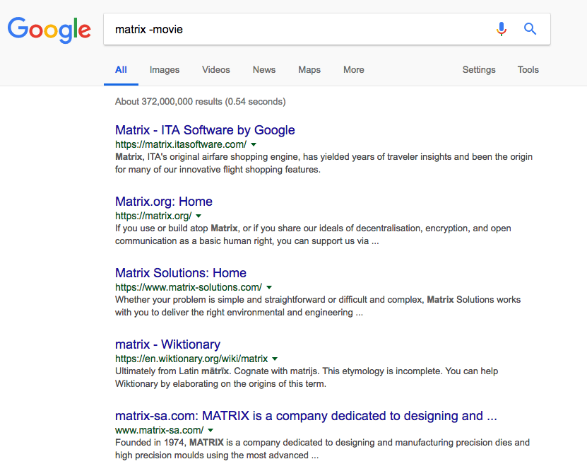 Here's how to use the negative keyword search command in Google search.