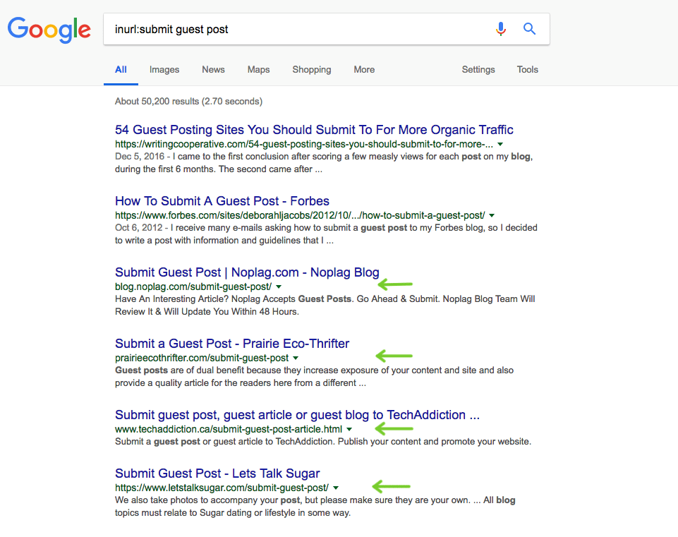 Here's how to use the inurl google search operator