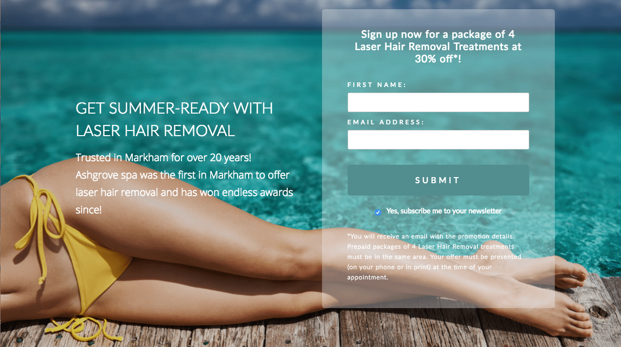 Landing Page Hero section