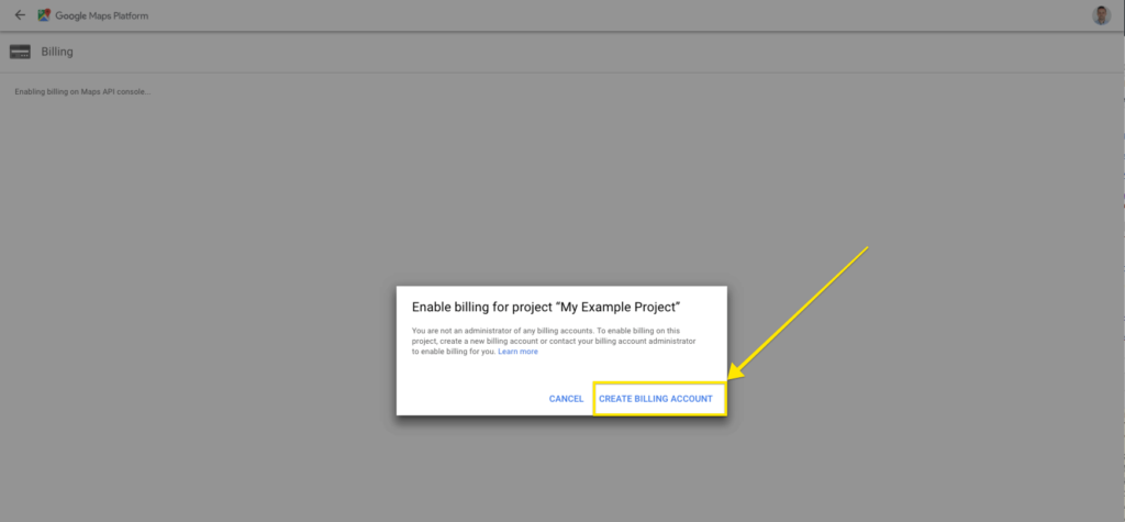 Setup Billing on a Google Account