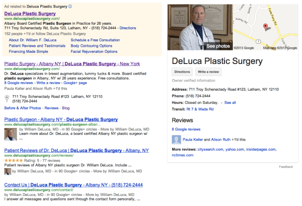 owning the serp is a great marketing idea for a new business that takes work to achieve.